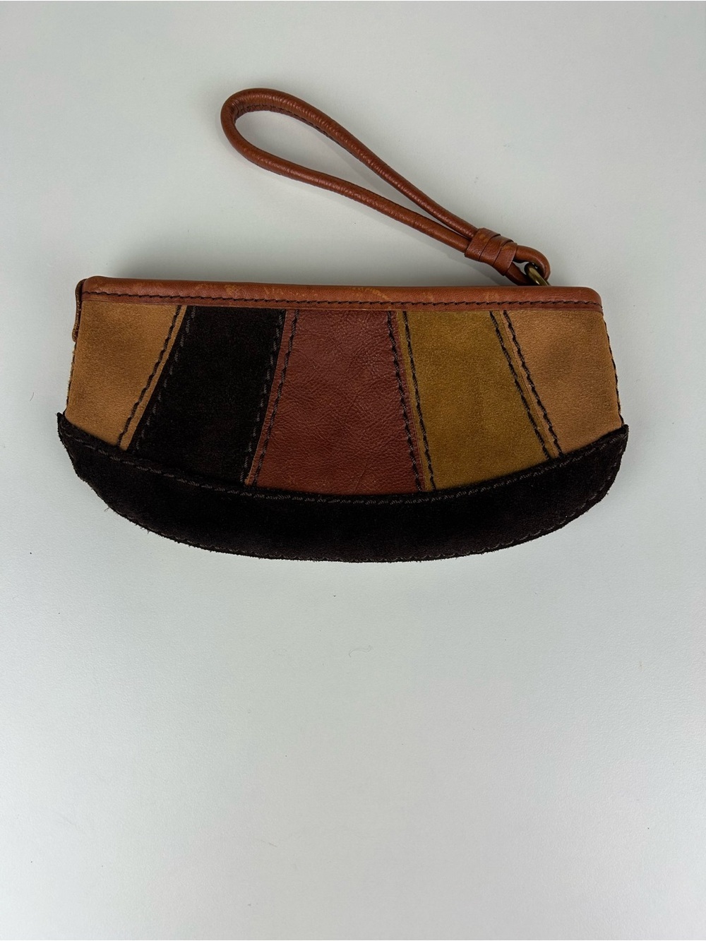 LUCKY BRAND VINTAGE STYLE PATCHWORK LEATHER WRISTLET
